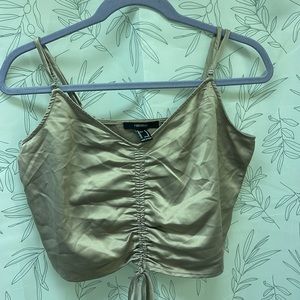 Rose gold scrunch top